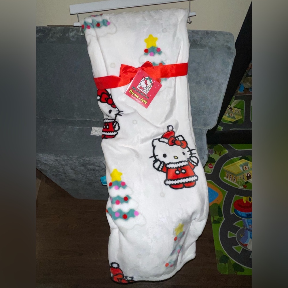 Hello Kitty Christmas Plush Throw Blanket